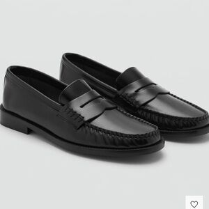 Mango leather loafers